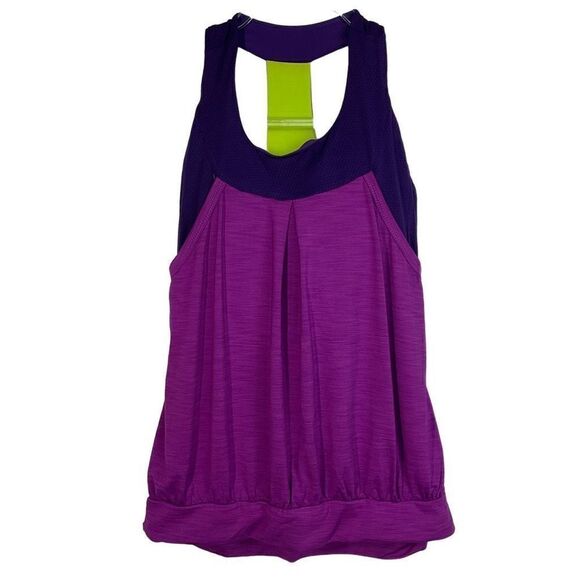 Moxie Cycling Iris Purple Layered Tank Top Small NWT - Picture 1 of 6